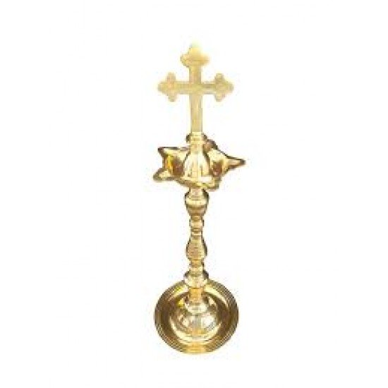 Brass Cross Vilakku-1Feet 